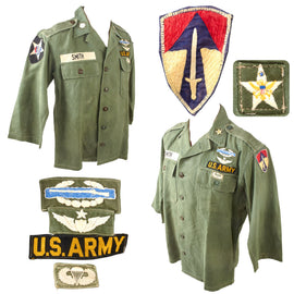 Original U.S. Vietnam War 1st Field Force Special Forces Officer’s OG-107 Utility Shirt with Period-Applied Incountry Insignia - LTC Smith