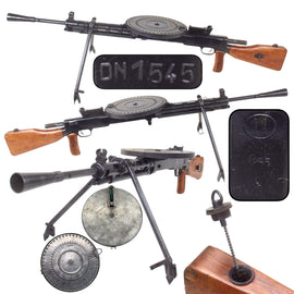 Original Polish Cold War 1955 Dated Degtyaryov DPM / DP 28 Display Light Machine Gun by Radom with Trigger Group Serial No. DN1545 and Two Pan Magazines