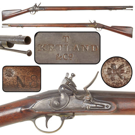 Original British Napoleonic Era Officer Private Purchase .65 Caliber Brown Bess Style Flintlock Fusil by Thomas Ketland & Co., Marked No. 8, Circa 1813