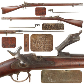 Original U.S. Springfield Model 1884 Trapdoor Rifle with Standard Cleaning Rod and Bayonet - 1887 Production - Serial No. 374342
