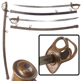 Original U.S Civil War M-1840 "Wrist Breaker" Heavy Cavalry Saber with Scabbard & Likely German-Made Blade - AMAM