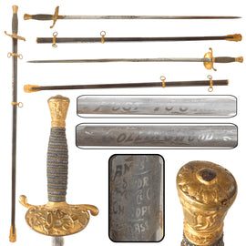 Original U.S. Grand Army of the Republic GAR Post 76 M1860 Style Officer Sword with Scabbard by Ames Sword Company - Collingwood