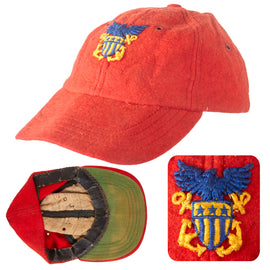 Original U.S. WWII Navy Officer’s Private Purchase Wool Ball Cap with Oilcloth Sweatband