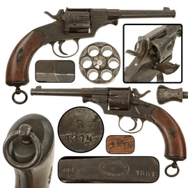Original Imperial German Artillery Regiment Marked M1879 Reichsrevolver by F. v. Dreyse of Sömmerda, Dated 1881, Matching Serial No. 1274