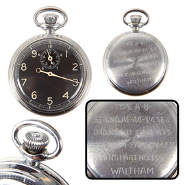 Original U.S. WWII 1944 Army Air Force B-17 Navigator Type A-8 Stopwatch By Waltham - Jitterbug