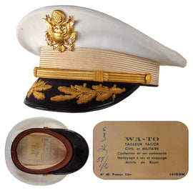 Original U.S. Vietnam War South Vietnamese-Made General Officer’s Visor Cap by Wa-To Tailor of Saigon - Size 57 ½