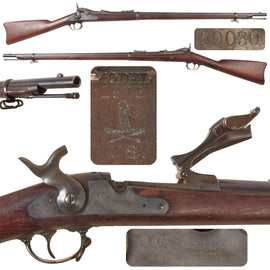 Original U.S. Springfield Model 1873 .45-70 Trapdoor Rifle with Early Two-Notch Tumbler, Long-Wrist Stock, Stepped Rear Sight, and Cleaning Rod - May 1875 Production - Serial No. 50030