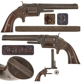 Original U.S. Civil War Smith & Wesson Model 2 Army .32cal Revolver with 6" Barrel, Matching Serial 26664