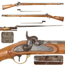 Original U.S. Civil War Era Prussian Model 1809/39 “Potsdam” Converted Percussion Musket by Danzig Arsenal with Socket Bayonet - Lock Dated 1837
