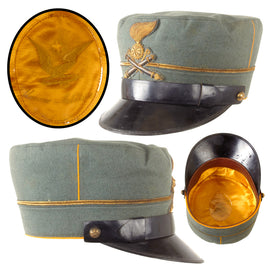 Original Italian Pre-WWII Mounted Horse Artillery Officer’s Model 1926 Peaked Cap in Large Size by Unione Militare