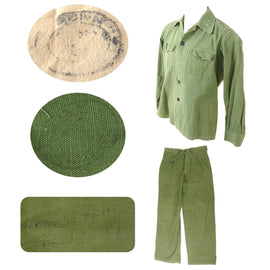Original U.S. Vietnam War North Vietnamese Army NVA Viet Cong Uniform Shirt and Pants - Wartime Manufacture