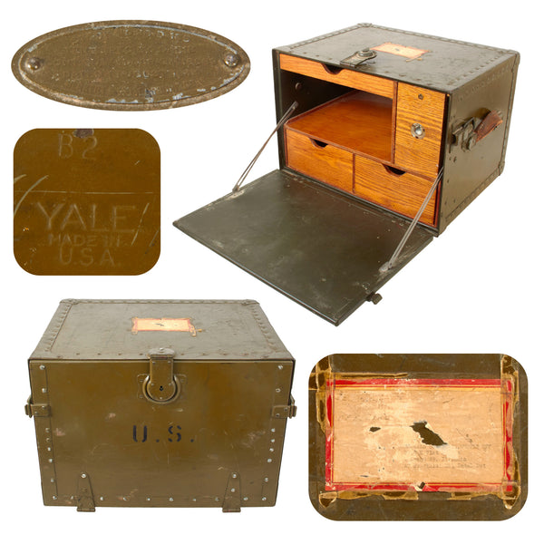 Original U.S. WWII 1942 Dated Army Officer's Folding Field Desk by