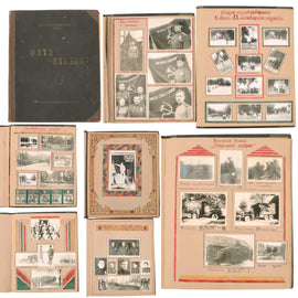 Original Soviet WWII Red Army 39th & 45th Motorized Topographic Detachment Photograph Album with 186 Photos & Museum Provenance - 1941-1945