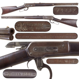 Original U.S. Winchester Model 1886 .38-56 W.C.F. Lever Action Sporting Rifle with 26" Octagonal Barrel, Made in 1888, Serial No. 15857