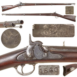 Original U.S. Civil War Named Springfield M1855 Rifled Musket by Harpers Ferry with Functional Taper Primer System - dated 1860