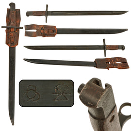 Original Japanese Late WWII Type 30 “Last Ditch” Arisaka Bayonet with Scabbard & Frog - Kokura Supervised Production