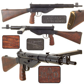 Original British WWII Type Sten Mk V Inert Display Submachine Gun with Magazine, Postwar Pakistani Service Markings, Serial No. AO4253
