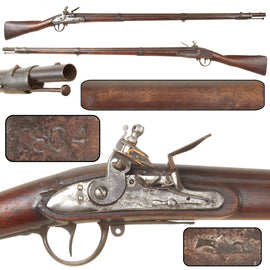 Original U.S. War of 1812 Springfield Model 1795 .69 Caliber Flintlock Musket, Butt Plate Dated 1804, Unconverted