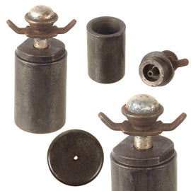 Original German WWII Late-War “Last Ditch” Grenade with Fuze by Mettmanner Britanniawarenfabrik W. Seibel - Marked dna / 4