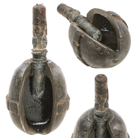 Original German WWI Model 1917 n/A Inert Egg Hand Fragmentation Grenade with Cutaway Body & Fuze - Eierhandgranate