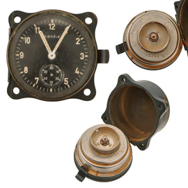 Original German WWII Luftwaffe BoUK2 Eight-Day Clock for Heinkel HE 111 by Kienzle - Fl. 23886-1 - Non-Functional