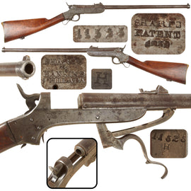 Original U.S. Civil War Sharps & Hankins Model 1862 .52 Rimfire Sliding Breech Naval Carbine, Matching Serial No. 11525