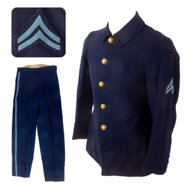 Original U.S. Indian Wars Sons of Veterans of the Civil War M1883 Sack Coat / Fatigue Blouse with Matching Trousers - Served as Militia