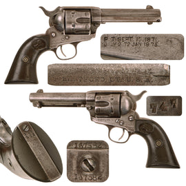 Original U.S. Colt .38-40 W.CF. Single Action Army SAA 4 3/4" Barrel Revolver Made in 1896 - Serial 133458