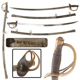 Original U.S. Civil War Era M1860 Light Cavalry Saber by Providence Tool Co. with Steel Scabbard - No U.S. Acceptance Markings