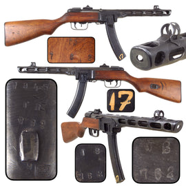 Original Soviet WWII 1945 Dated PPSh-41 Inert Display Machine Pistol with Stick Magazine, Serial No. ГВ 762