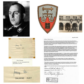 Original Nuremberg Trials Signature of Ordnungspolizei Commander Kurt Daluege - Executed in 1946 - Acquired Directly from U.S. Army Nuremberg Prison Guard