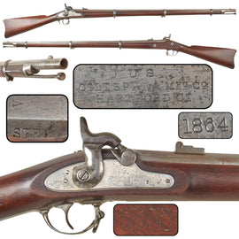 Original U.S. Civil War Colt Special Model 1861 Contract Rifle Musket with W.P. Taylor Stock Cartouche, Dated 1864