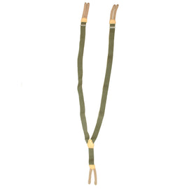 Original 1960s Czechoslovak Army M60 Olive Drab Y-Back Trouser Suspenders – Similar to German WWII Issue
