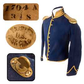 Original U.S. Pre Civil War M1855 Federal Union Army Cavalry Dragoons Enlisted Man Shell Jacket with NCO Shoulder Boards