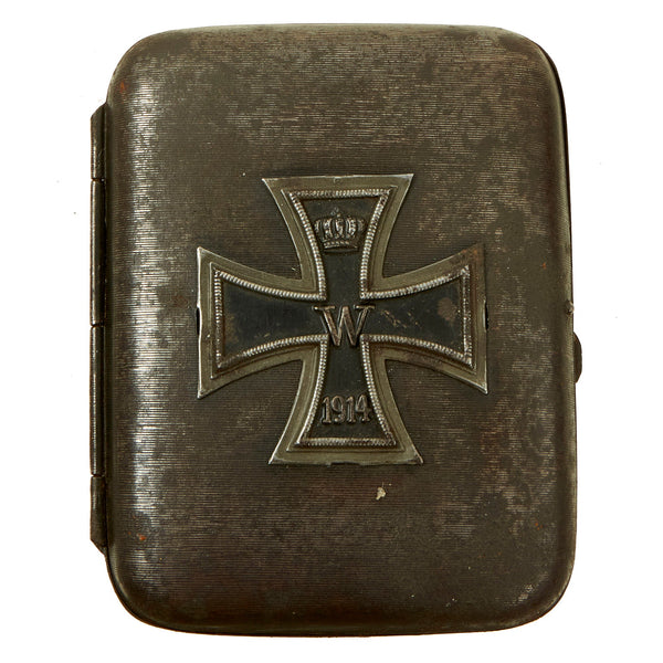 Original Imperial German WWI Steel Cigarette Case with Iron Cross 1914 –  International Military Antiques