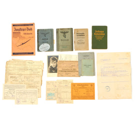 Original German WWII Luftwaffe Large Identification and Document Grouping of Hans Kozelka - Held as POW In Norway