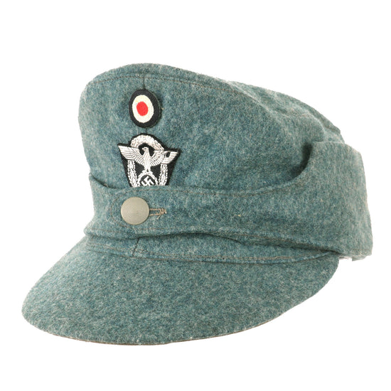 Original Excellent German WWII Rare Civic Protection Police NCO M43 Bergmütze Mountain Cap Original Items