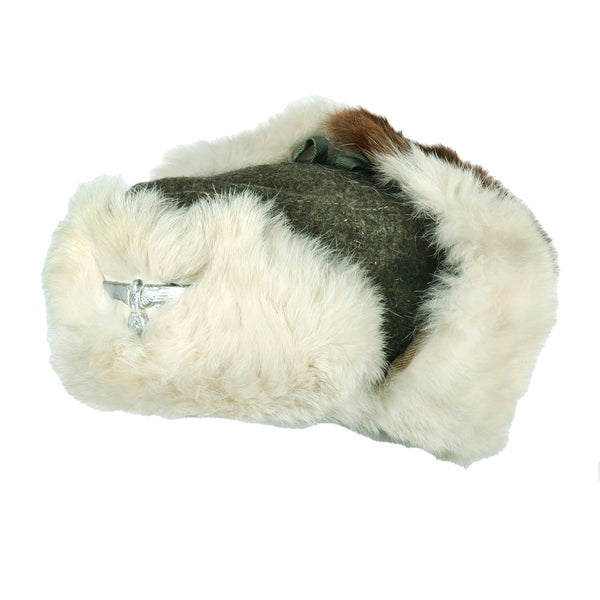 Original German WWII Eastern Front Heer Army Rabbit Fur Pelzmütze