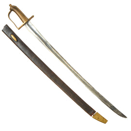 Original American Revolutionary War Era French Grenadier Model 1767 “Cutting” Hanger Sword With Scabbard
