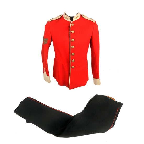 Original British Pre WWI Era Lancashire Fusiliers Sergeant’s Scarlet Red Tunic Original Items