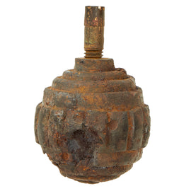 Original Imperial German WWI Model 1915 n/A Ball Hand Fragmentation Inert Grenade With Transit Plug - Kugelhandgranate