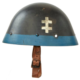 Original Slovakia Pre-WWII Vz32 M32 Egg-Shell Steel Helmet with Eastern Front Markings