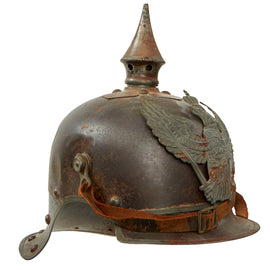 Original German WWI Prussian M1915 Jäger zu Pferde Lobster Tail Pickelhaube Helmet Shell by Schultz & Holdenfleiss - dated 1916