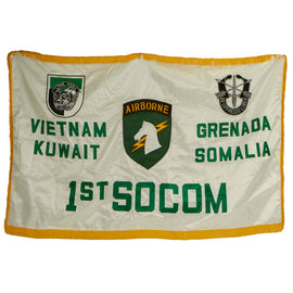 Original U.S. Gulf War Era 1st Special Operations Command SOCOM Unit Flag “Colors” - 5’ x 3’