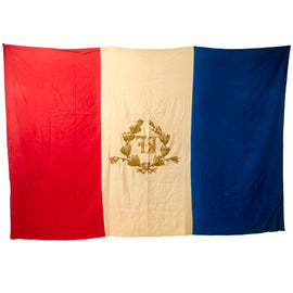 Original French Third Republic Late 19th Century to Early WWI Era Silk  Tricolor National - 94” x 64”