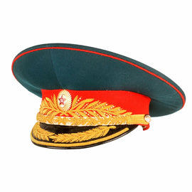 Original Soviet Russian Cold War Infantry General's Peaked Visor Hat Marked Москва (Moscow) - Size 56