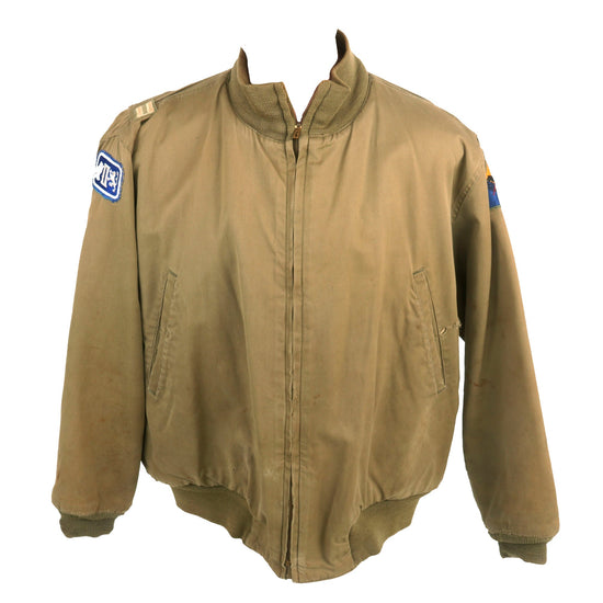 Original U.S. WWII Winter Combat “Tanker” Jacket Attributed To Captain James L. Shelby, Commanding Officer, HQ Company, 757th Tank Battalion - 1st Armored Division Original Items