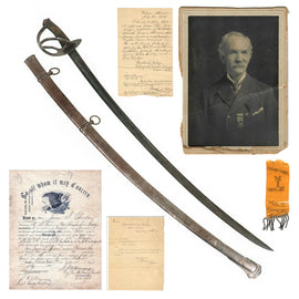 Original U.S. Civil War Grouping of Pvt. James F. Gordon, Co. M, 1st N.H. Cavalry - M1840 "Wrist Breaker" Sword, Discharge Papers, Photo, & More!