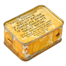 Original Canadian WWII 1945 Dated “Food Container” Sealed Emergency Ration by W. Clark Limited