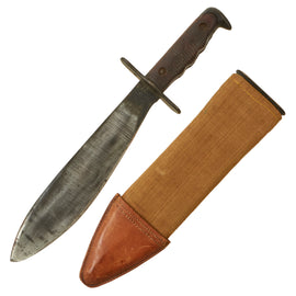 Original U.S. WWI Model 1917 Bolo Knife by American Cutlery Co. with Scabbard by Bauer Bros. - dated 1918